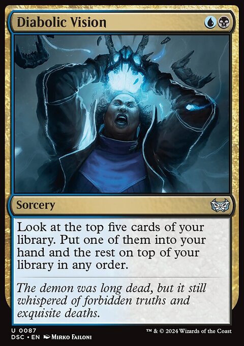Diabolic Vision, Duskmourn: House of Horror Commander #87, Magic: The Gathering card