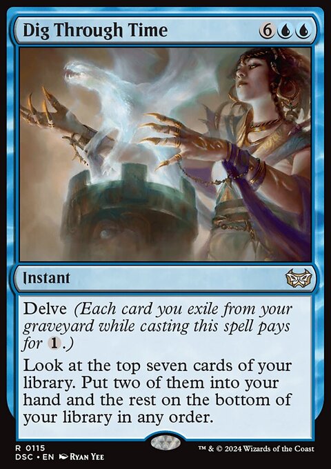 Dig Through Time, Duskmourn: House of Horror Commander #115, Magic: The Gathering card