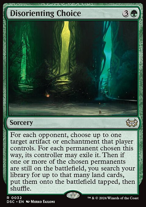 Disorienting Choice, Duskmourn: House of Horror Commander #32, Magic: The Gathering card