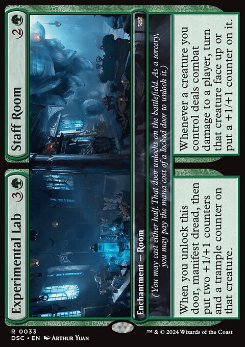 Experimental Lab // Staff Room, Duskmourn: House of Horror Commander #33, Magic: The Gathering card