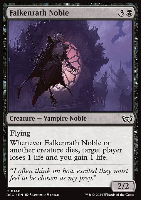 Falkenrath Noble, Duskmourn: House of Horror Commander #140, Magic: The Gathering card