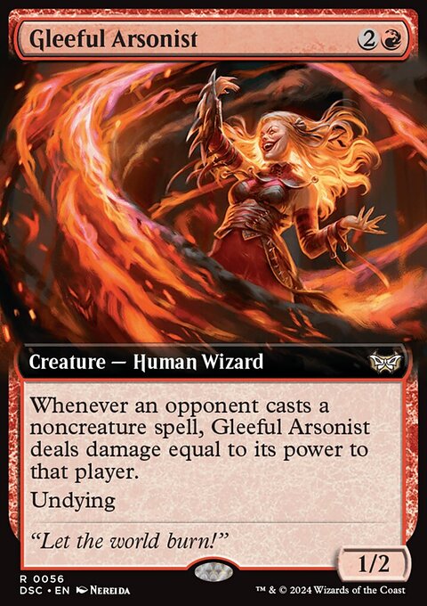 Gleeful Arsonist, Duskmourn: House of Horror Commander #56, Magic: The Gathering card