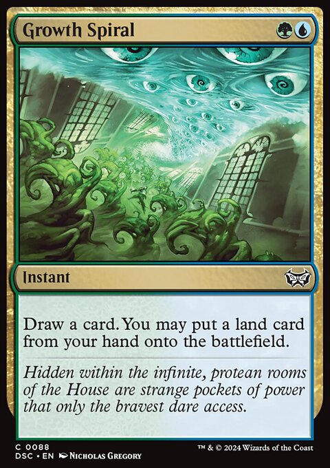 Growth Spiral, Duskmourn: House of Horror Commander #88, Magic: The Gathering card