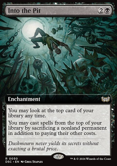 Into the Pit, Duskmourn: House of Horror Commander #50, Magic: The Gathering card