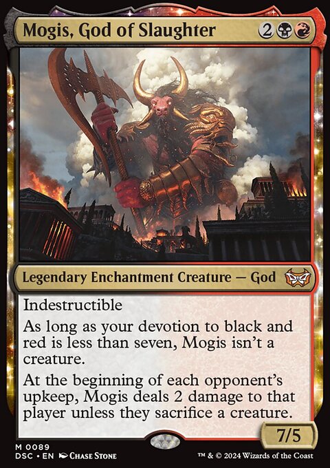 Mogis, God of Slaughter, Duskmourn: House of Horror Commander #89, Magic: The Gathering card