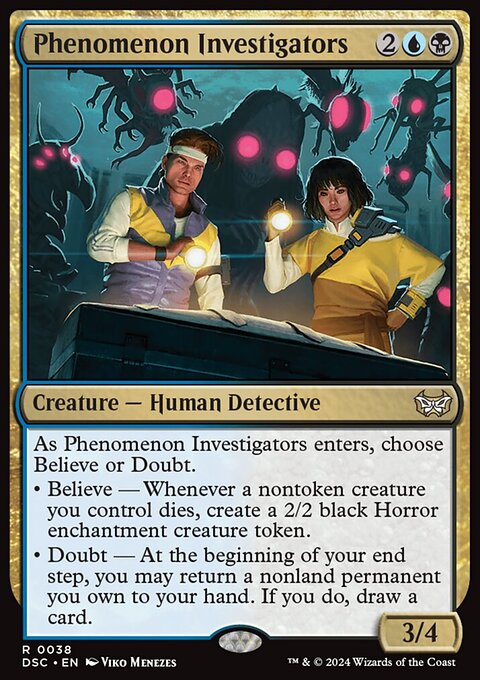 Phenomenon Investigators, Duskmourn: House of Horror Commander #38, Magic: The Gathering card