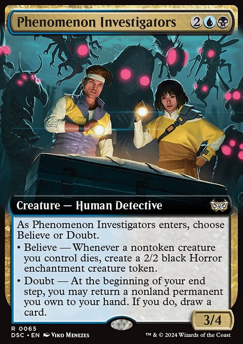 Phenomenon Investigators, Duskmourn: House of Horror Commander #65, Magic: The Gathering card