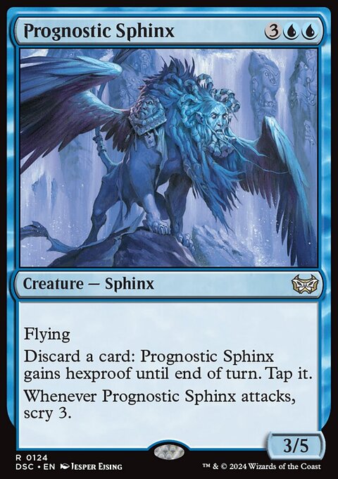 Prognostic Sphinx, Duskmourn: House of Horror Commander #124, Magic: The Gathering card