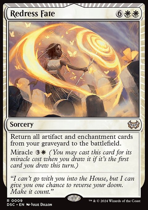 Redress Fate, Duskmourn: House of Horror Commander #9, Magic: The Gathering card