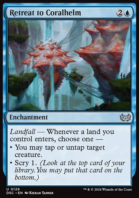 Retreat to Coralhelm, Duskmourn: House of Horror Commander #126, Magic: The Gathering card