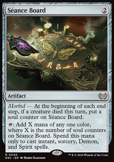 Séance Board, Duskmourn: House of Horror Commander #40, Magic: The Gathering card