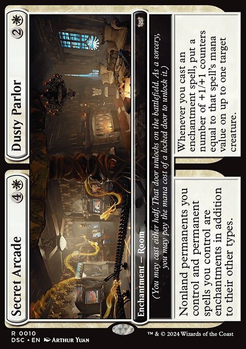 Secret Arcade // Dusty Parlor, Duskmourn: House of Horror Commander #10, Magic: The Gathering card