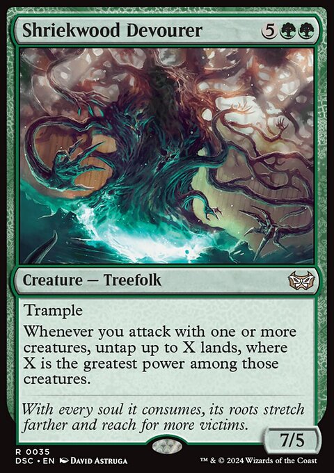Shriekwood Devourer, Duskmourn: House of Horror Commander #35, Magic: The Gathering card