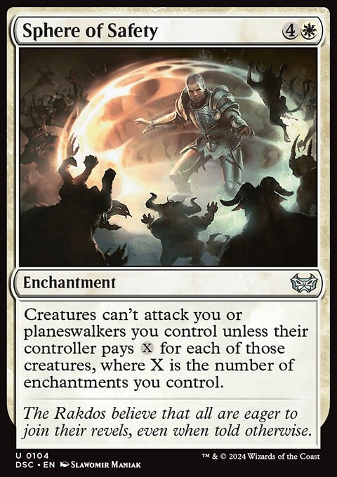 Sphere of Safety, Duskmourn: House of Horror Commander #104, Magic: The Gathering card