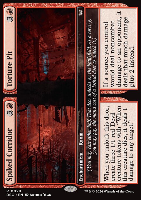 Spiked Corridor // Torture Pit, Duskmourn: House of Horror Commander #28, Magic: The Gathering card