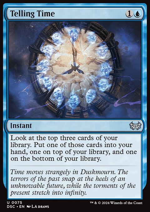 Telling Time, Duskmourn: House of Horror Commander #75, Magic: The Gathering card