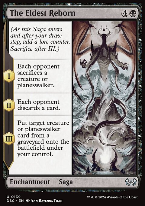 The Eldest Reborn, Duskmourn: House of Horror Commander #139, Magic: The Gathering card