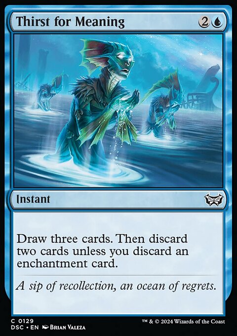 Thirst for Meaning, Duskmourn: House of Horror Commander #129, Magic: The Gathering card