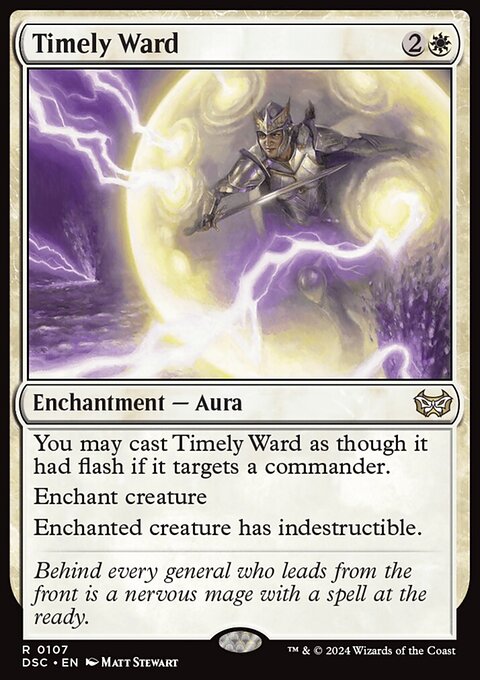Timely Ward, Duskmourn: House of Horror Commander #107, Magic: The Gathering card