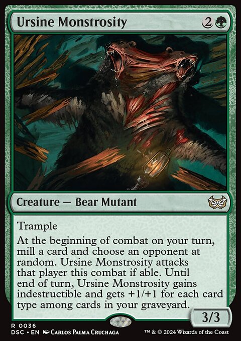 Ursine Monstrosity, Duskmourn: House of Horror Commander #36, Magic: The Gathering card
