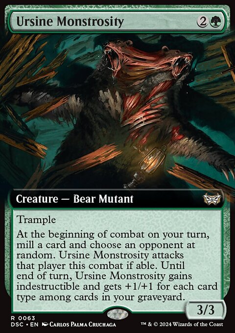 Ursine Monstrosity, Duskmourn: House of Horror Commander #63, Magic: The Gathering card