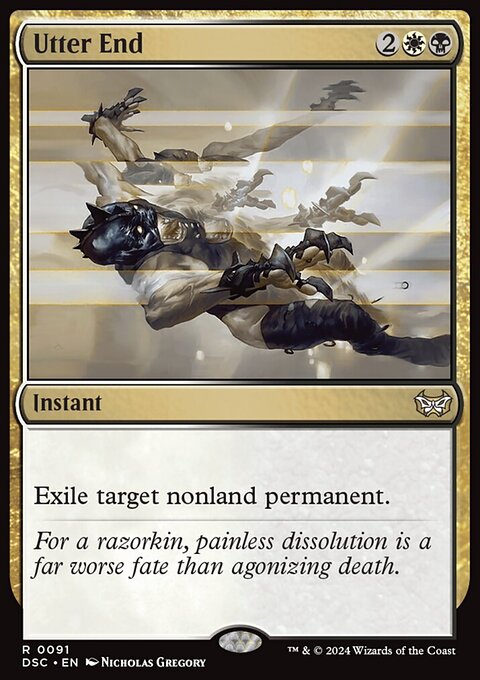 Utter End, Duskmourn: House of Horror Commander #91, Magic: The Gathering card