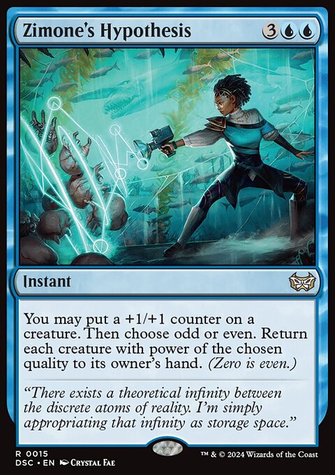 Zimone's Hypothesis, Duskmourn: House of Horror Commander #15, Magic: The Gathering card
