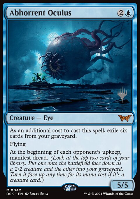 Abhorrent Oculus, Duskmourn: House of Horror Promos #42p, Magic: The Gathering card