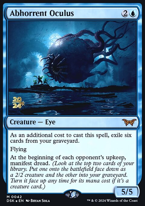 Abhorrent Oculus, Duskmourn: House of Horror Promos #42s, Magic: The Gathering card