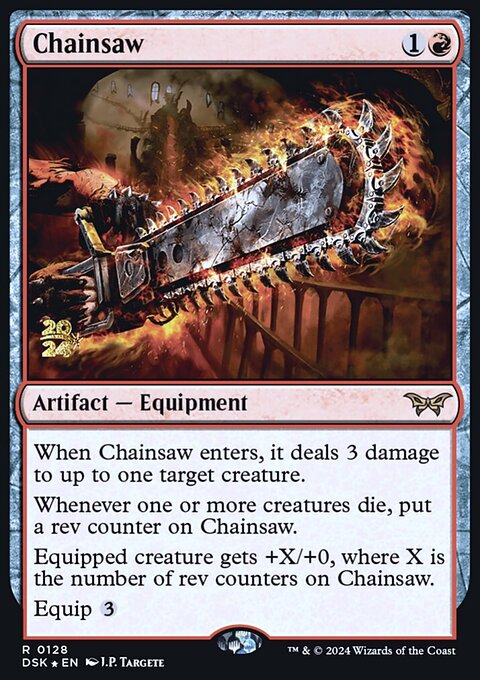 Chainsaw, Duskmourn: House of Horror Promos #128s, Magic: The Gathering card
