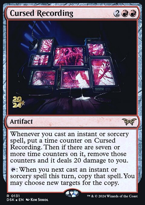 Cursed Recording, Duskmourn: House of Horror Promos #131s, Magic: The Gathering card
