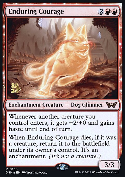 Enduring Courage, Duskmourn: House of Horror Promos #133s, Magic: The Gathering card