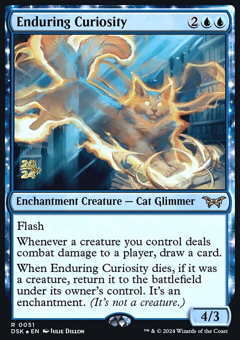 Enduring Curiosity, Duskmourn: House of Horror Promos #51s, Magic: The Gathering card