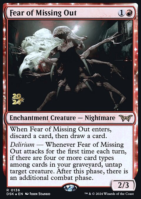 Fear of Missing Out, Duskmourn: House of Horror Promos #136s, Magic: The Gathering card