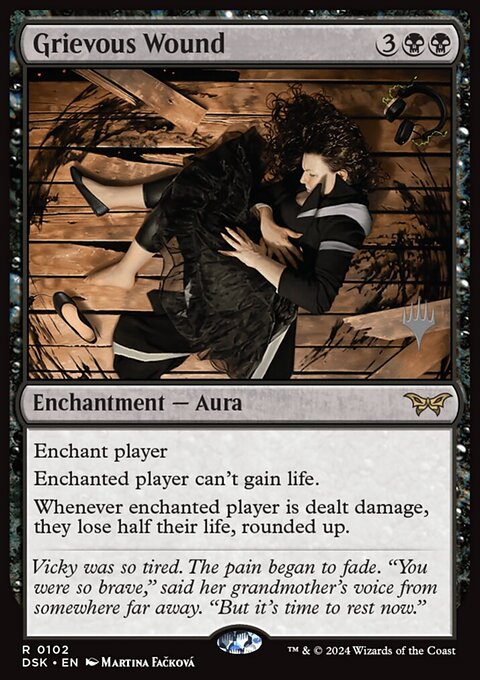 Grievous Wound, Duskmourn: House of Horror Promos #102p, Magic: The Gathering card