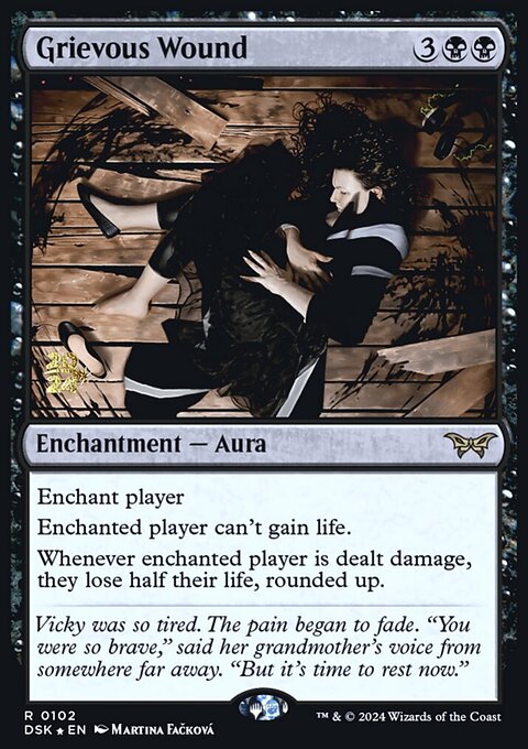 Grievous Wound, Duskmourn: House of Horror Promos #102s, Magic: The Gathering card