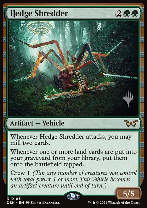 Hedge Shredder, Duskmourn: House of Horror Promos #183p, Magic: The Gathering card