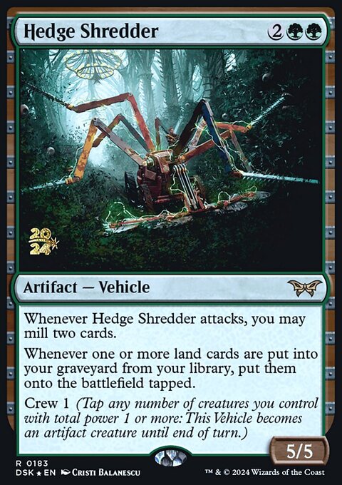 Hedge Shredder, Duskmourn: House of Horror Promos #183s, Magic: The Gathering card