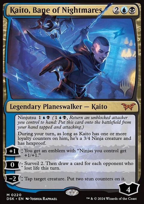 Kaito, Bane of Nightmares, Duskmourn: House of Horror Promos #220p, Magic: The Gathering card