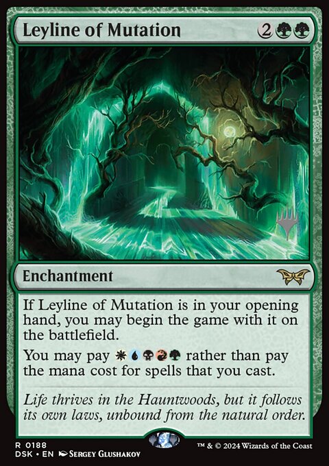 Leyline of Mutation, Duskmourn: House of Horror Promos #188p, Magic: The Gathering card