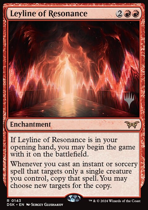 Leyline of Resonance, Duskmourn: House of Horror Promos #143p, Magic: The Gathering card