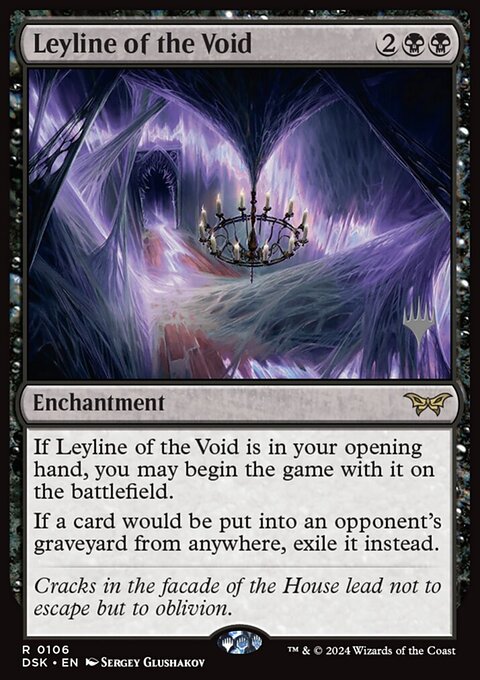 Leyline of the Void, Duskmourn: House of Horror Promos #106p, Magic: The Gathering card