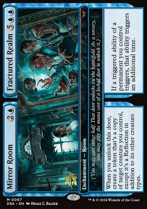 Mirror Room // Fractured Realm, Duskmourn: House of Horror Promos #67s, Magic: The Gathering card