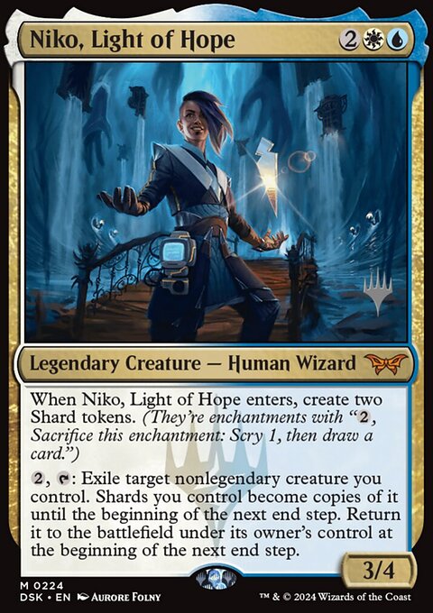 Niko, Light of Hope, Duskmourn: House of Horror Promos #224p, Magic: The Gathering card