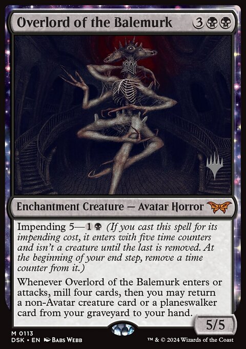 Overlord of the Balemurk, Duskmourn: House of Horror Promos #113p, Magic: The Gathering card