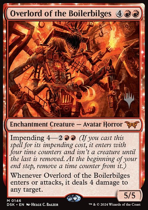 Overlord of the Boilerbilges, Duskmourn: House of Horror Promos #146p, Magic: The Gathering card