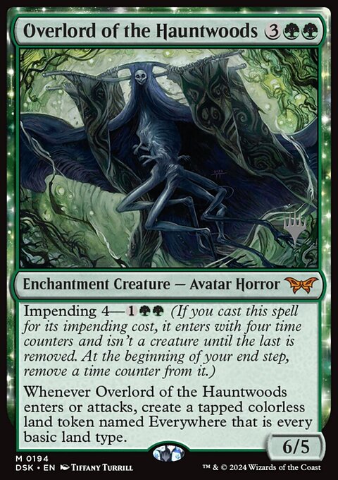 Overlord of the Hauntwoods, Duskmourn: House of Horror Promos #194p, Magic: The Gathering card