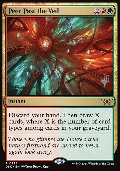 Peer Past the Veil, Duskmourn: House of Horror Promos #226p, Magic: The Gathering card