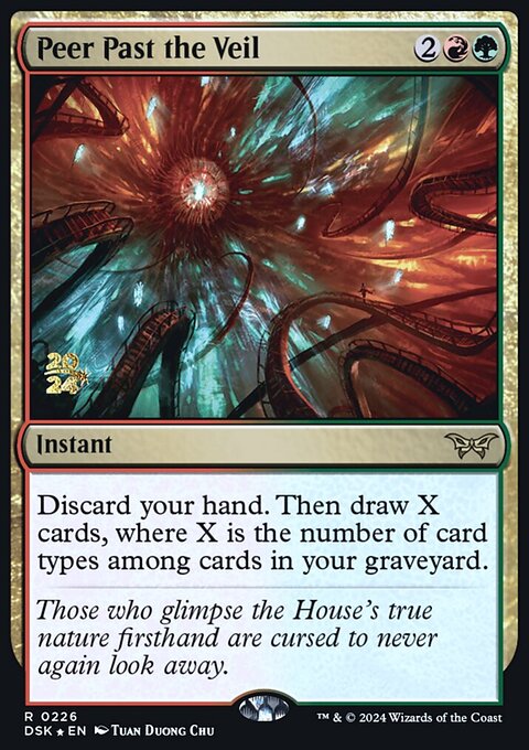 Peer Past the Veil, Duskmourn: House of Horror Promos #226s, Magic: The Gathering card