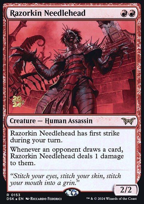 Razorkin Needlehead, Duskmourn: House of Horror Promos #153s, Magic: The Gathering card
